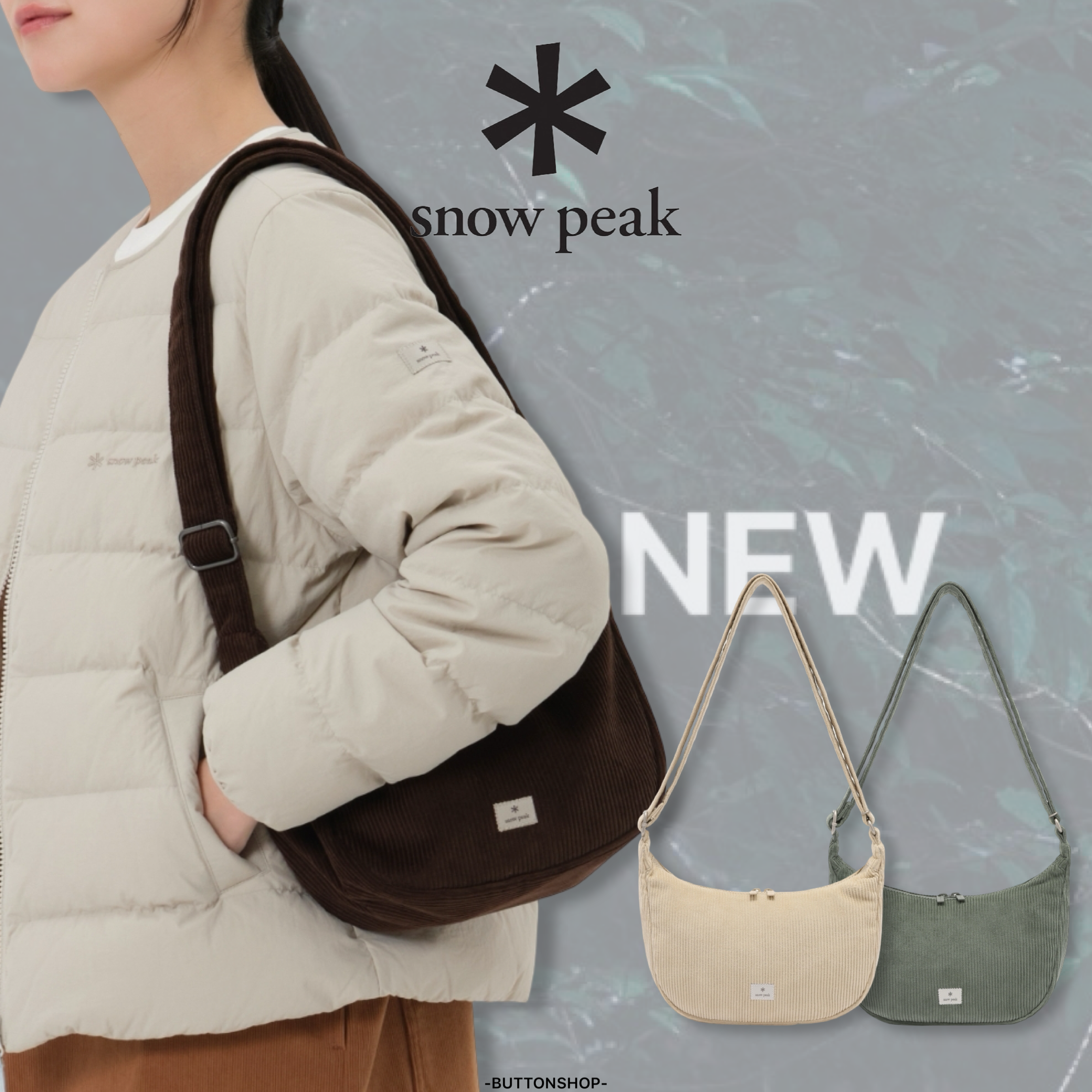 【現貨】snow peak Corduroy Small Hobo Bag 燈芯絨 半月包 S25FWFCB69