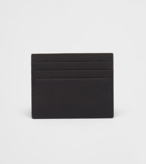 1PD0911-013 PRADA Saffiano Leather Card Holder Black #1MC025QHH (W-EU-E)