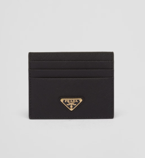 1PD0911-013 PRADA Saffiano Leather Card Holder Black #1MC025QHH (W-EU-E)