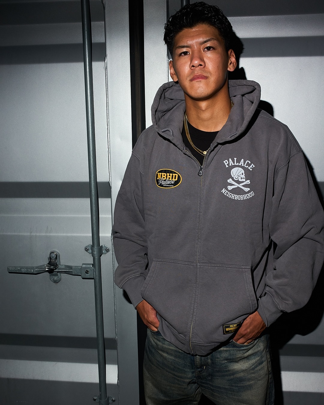 PALACE x NEIGHBORHOOD Skull Zip Hood palace neighborhood zip