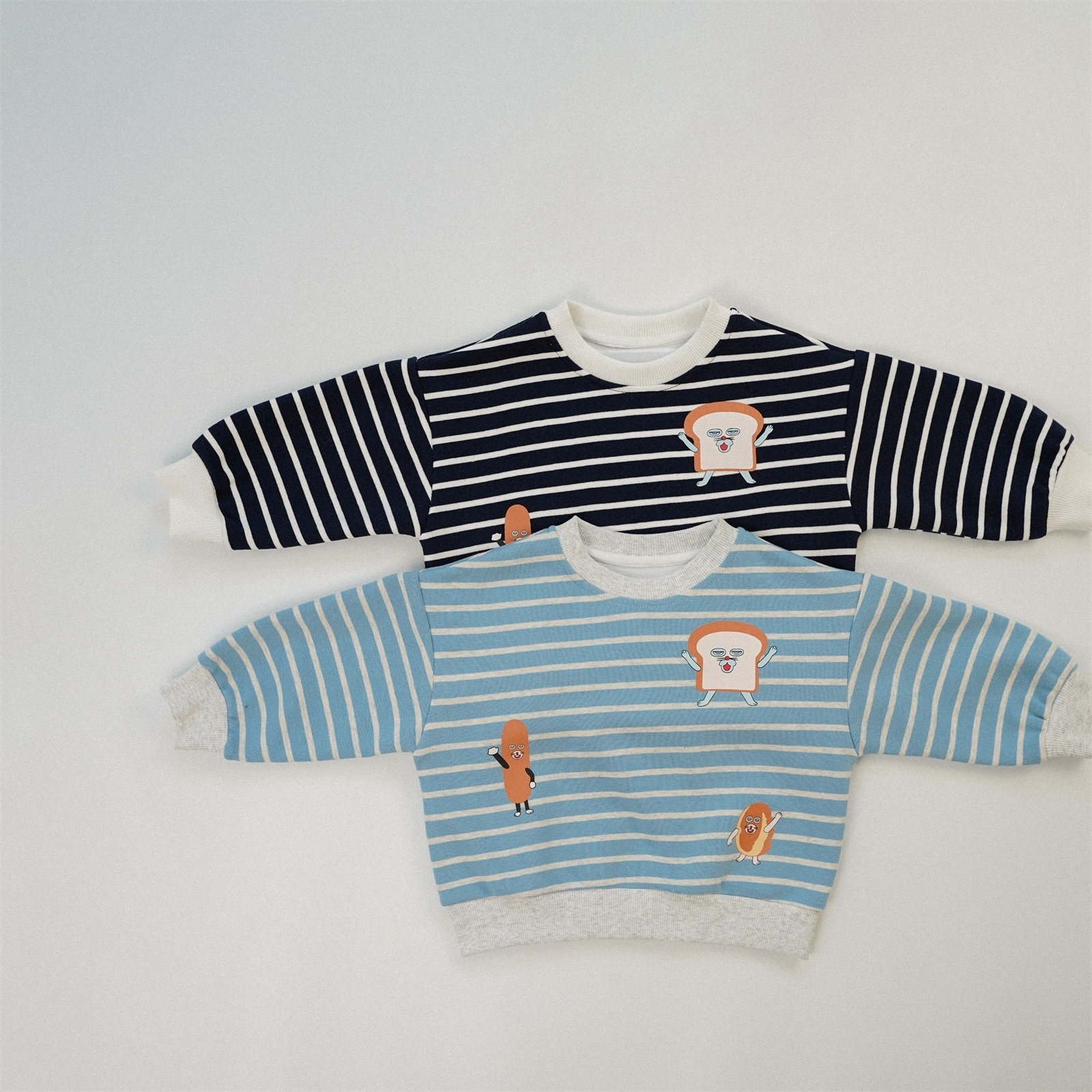 純棉條紋麵包上衣