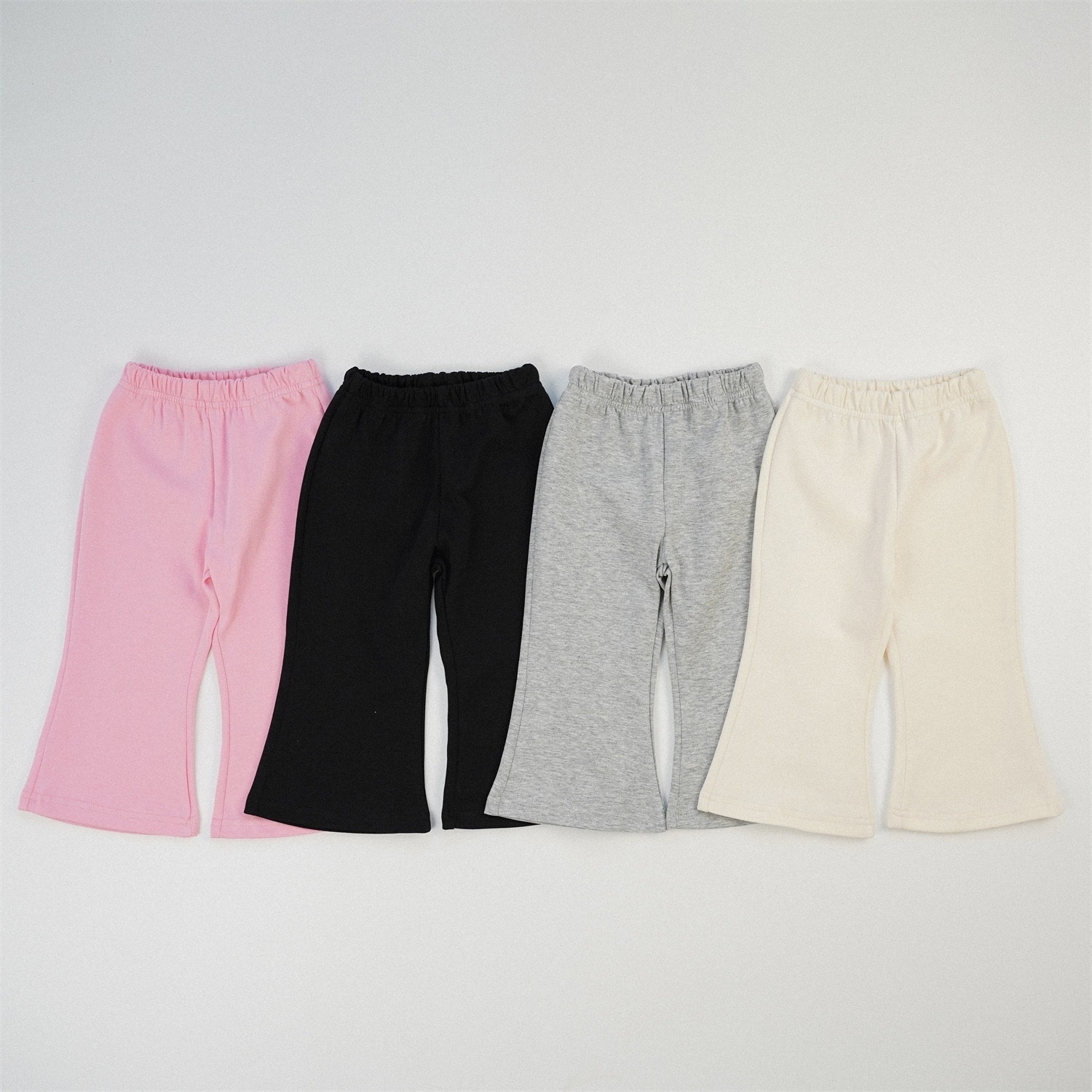 素色純棉喇叭褲