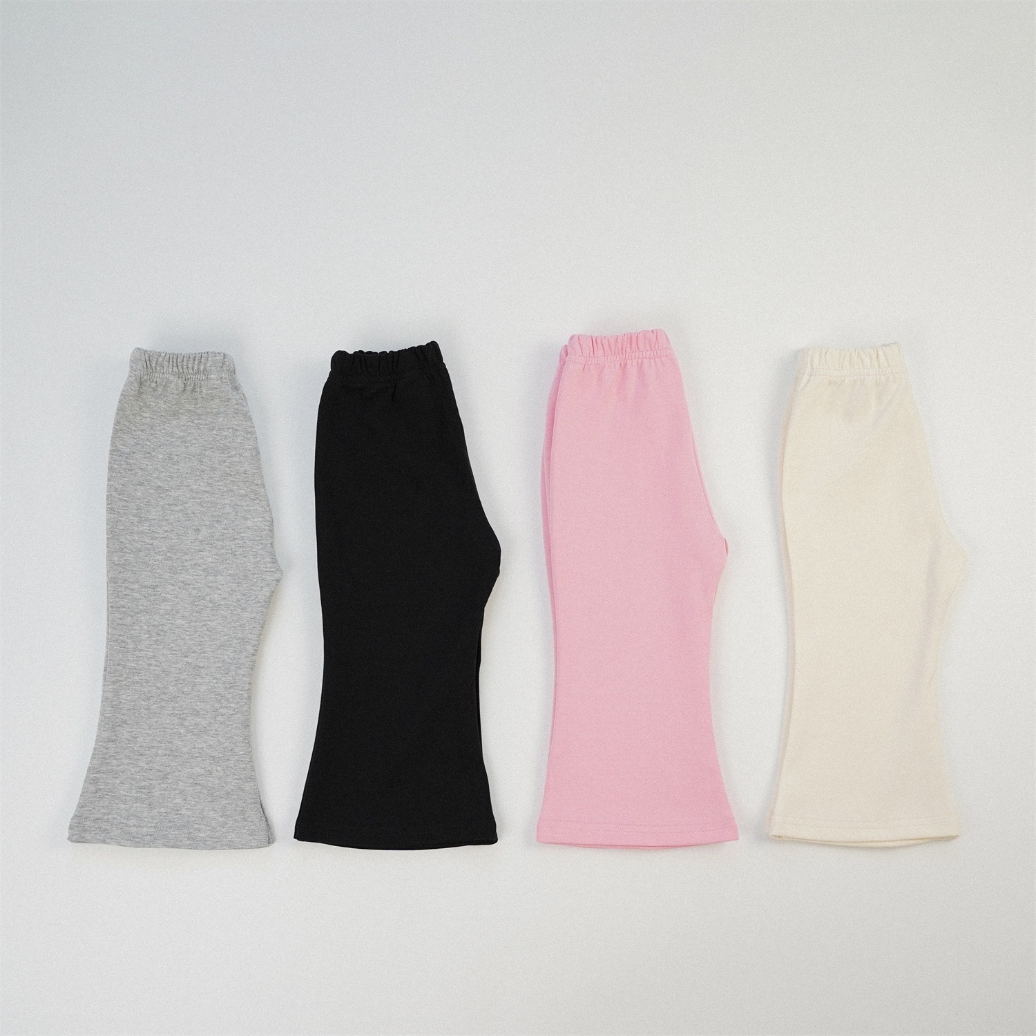 素色純棉喇叭褲