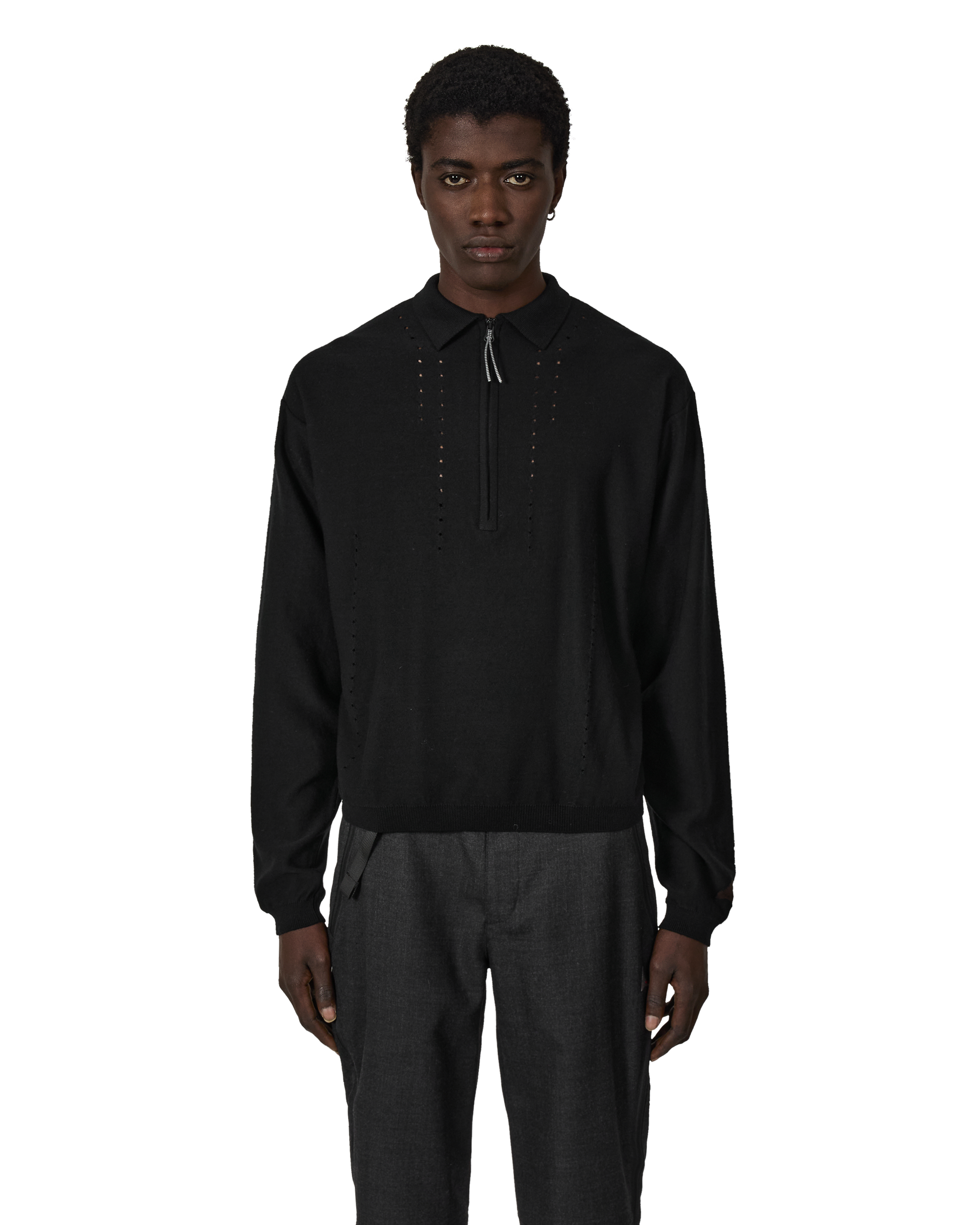 Roa Hiking｜Pinched Wool Knit Polo