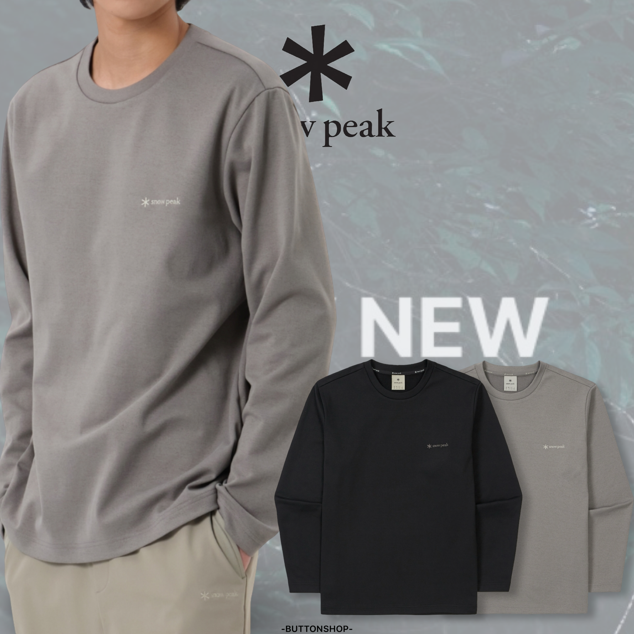 【現貨】snow peak Round Neck Long Sleeve T-shirt 刺繡小logo 薄長袖 S25FMFTL14