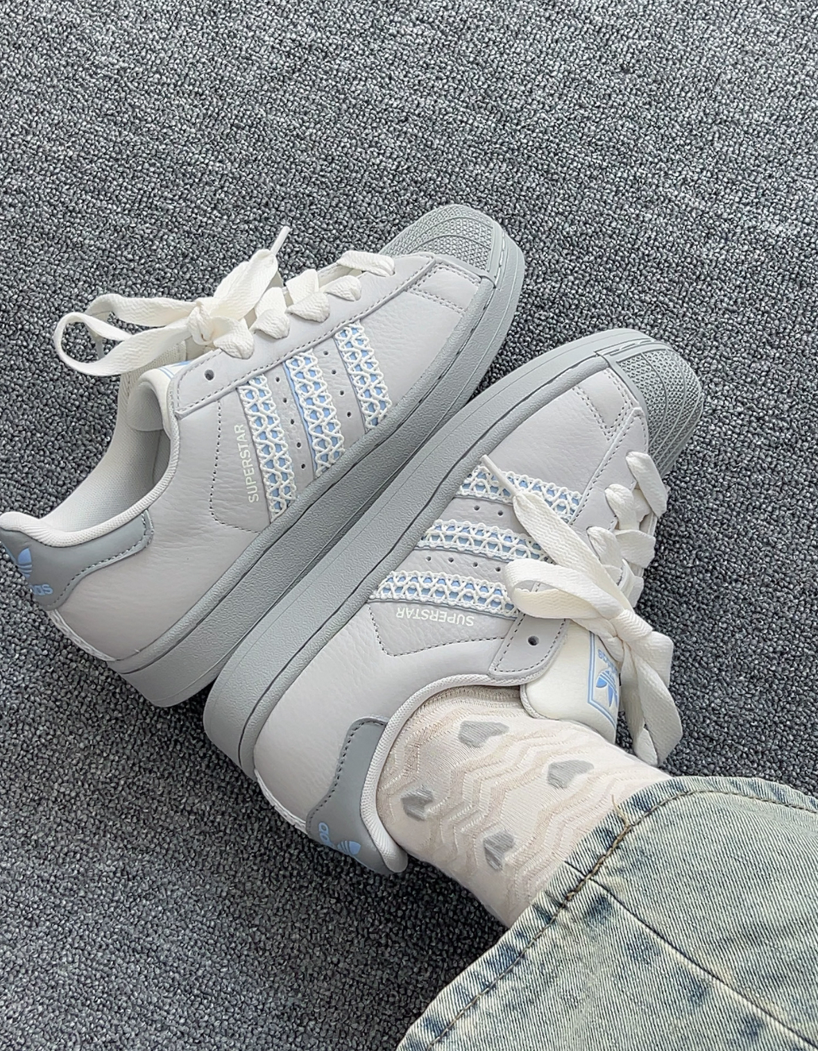 Adidas Originals Superstar 2 灰白編織 貝殼鞋 灰色 皮革 編織 JQ8729/預購