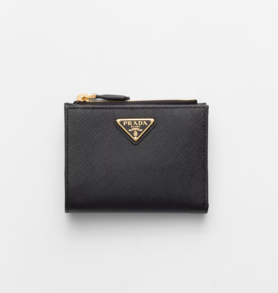 1PD0911-017 PRADA Small Saffiano Leather Wallet Black #1ML050QHH (W-EU-E)