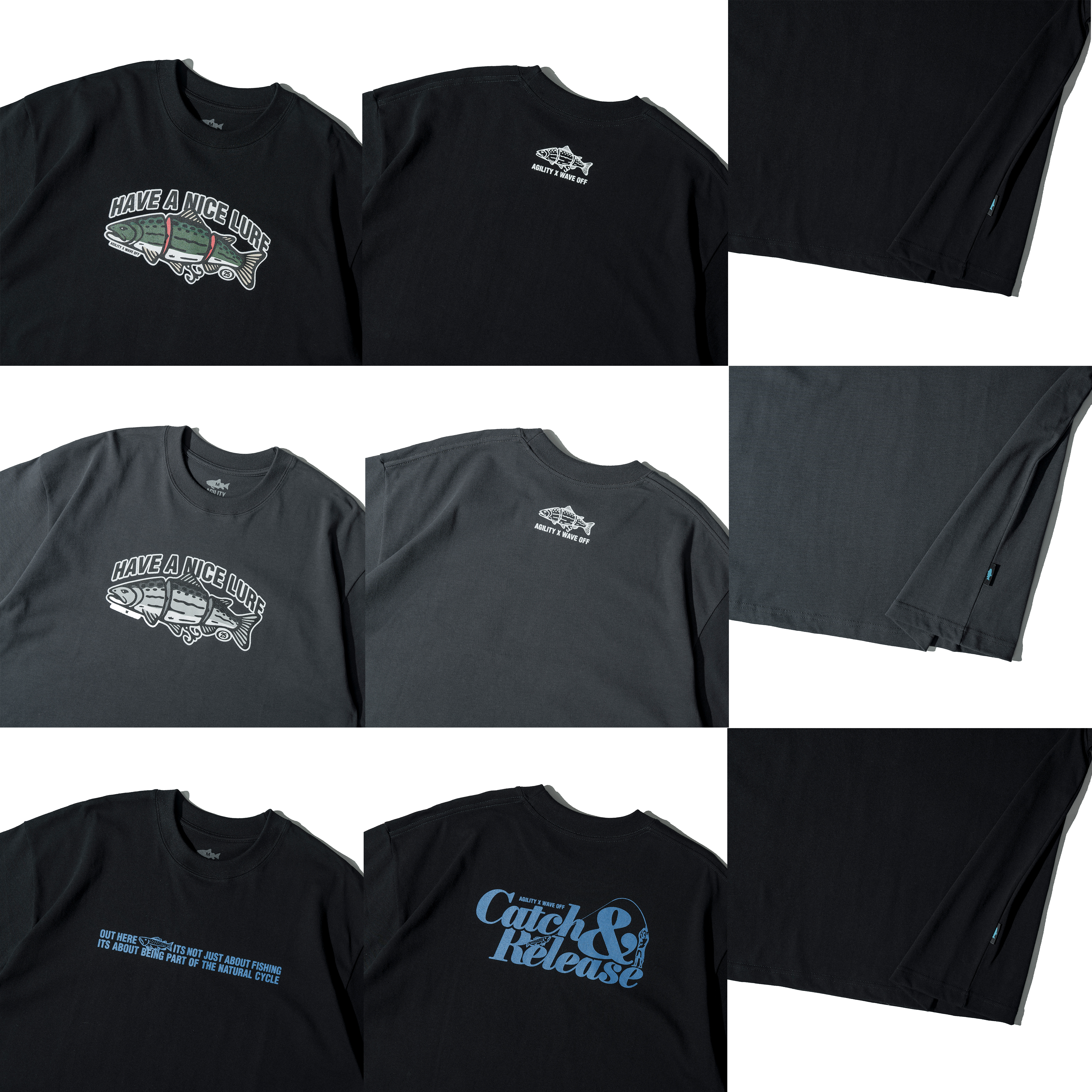 AGILITY x WAVE OFF / Collaboration Image Tee 釣魚 圖像短Tee [AGW1]