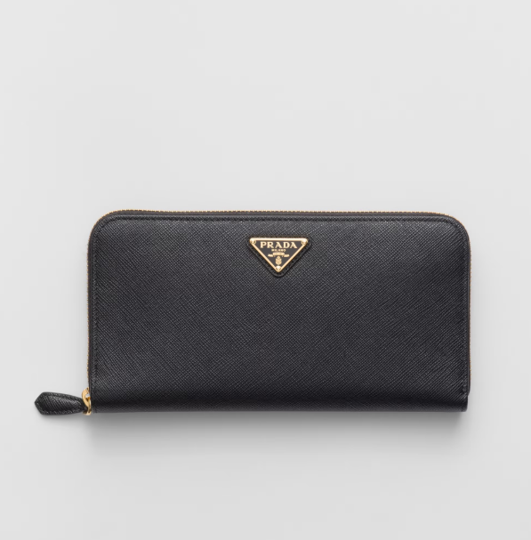 1PD0911-018 PRADA Saffiano Leather Wallet Black #1ML506QHH (W-EU-E)