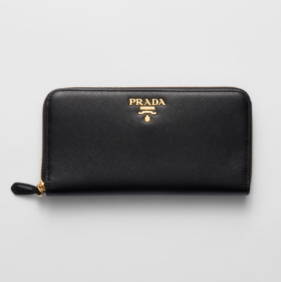 1PD0911-019 PRADA Large Saffiano Leather Wallet Black #1ML506QWA (W-EU-E)
