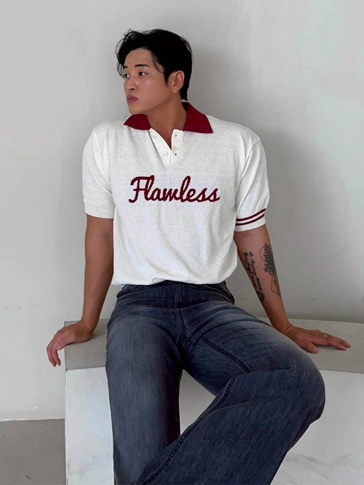 完美撞色領針織 Polo 衫