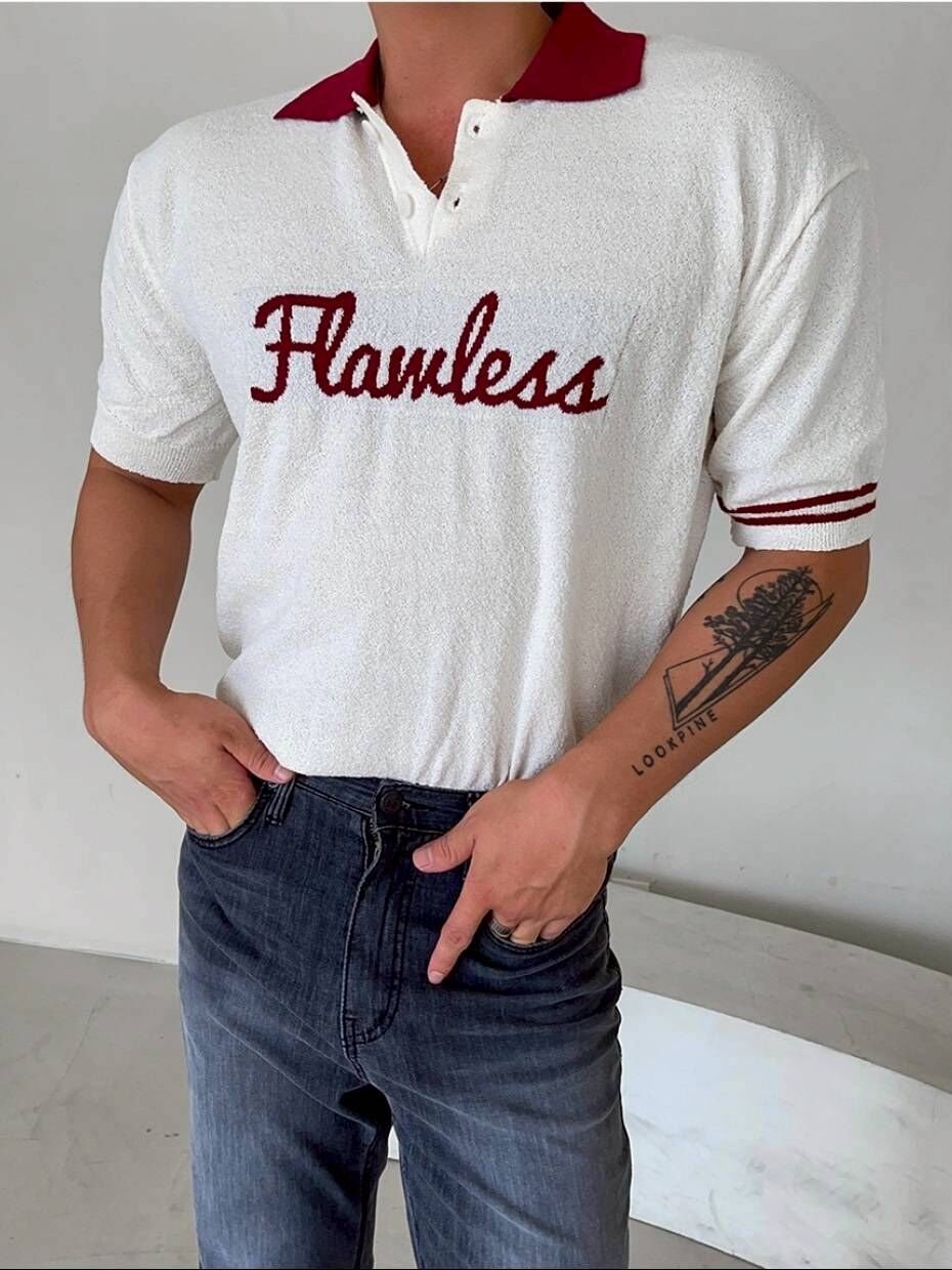 完美撞色領針織 Polo 衫