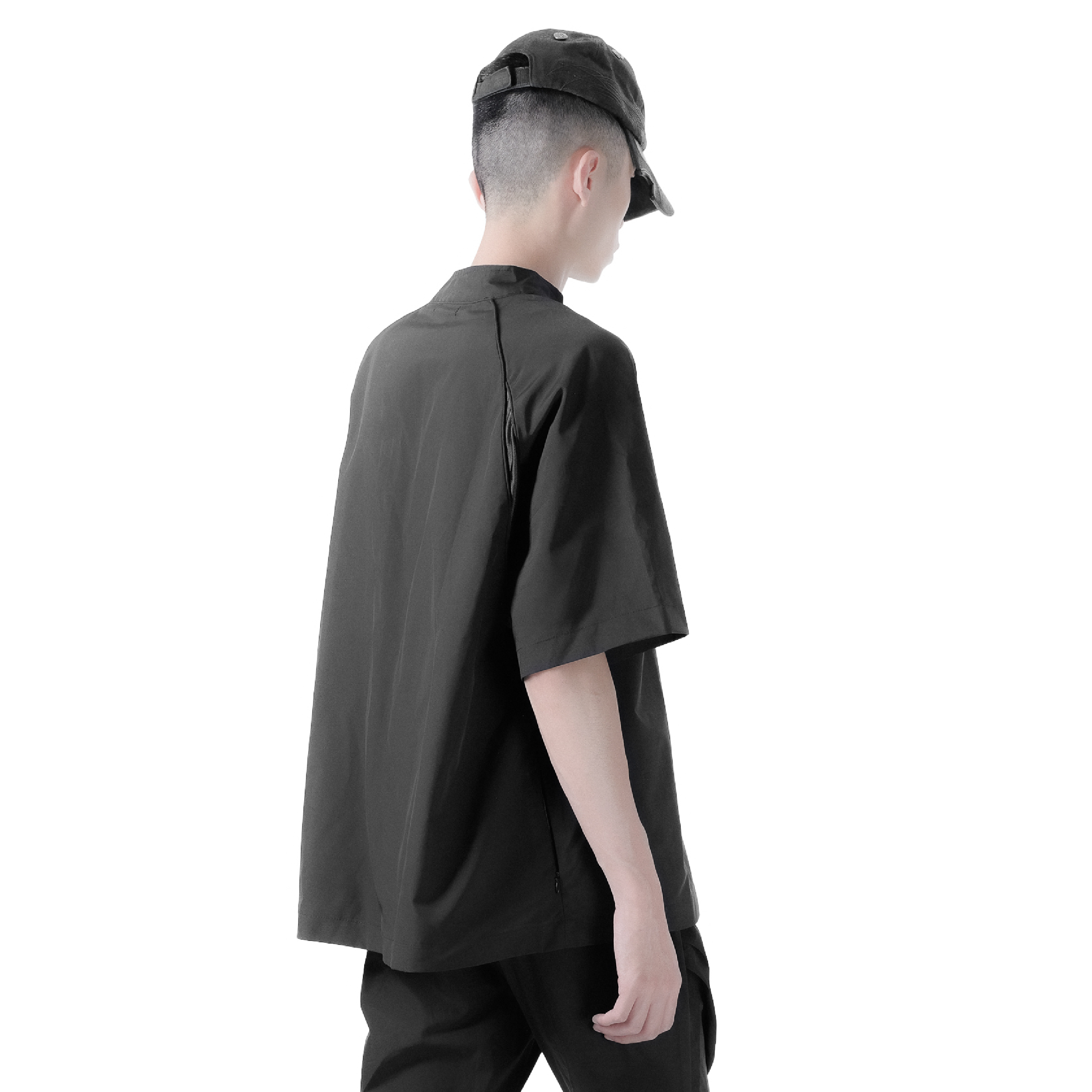 JOBDATASHEET Water-Repellent Nylon Zip-Up Short Sleeve Top [D23]