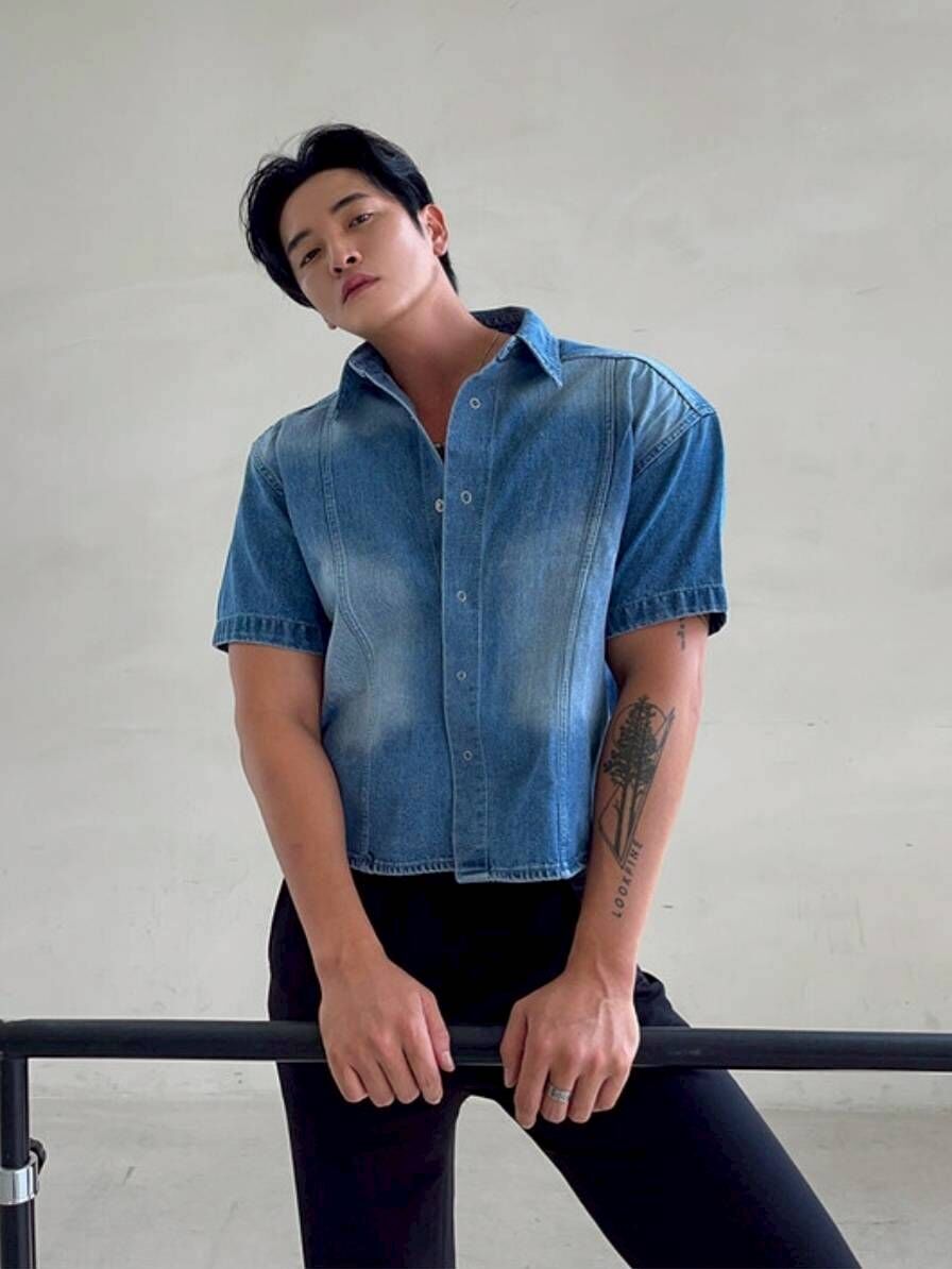 Pinterest 短款牛仔襯衫