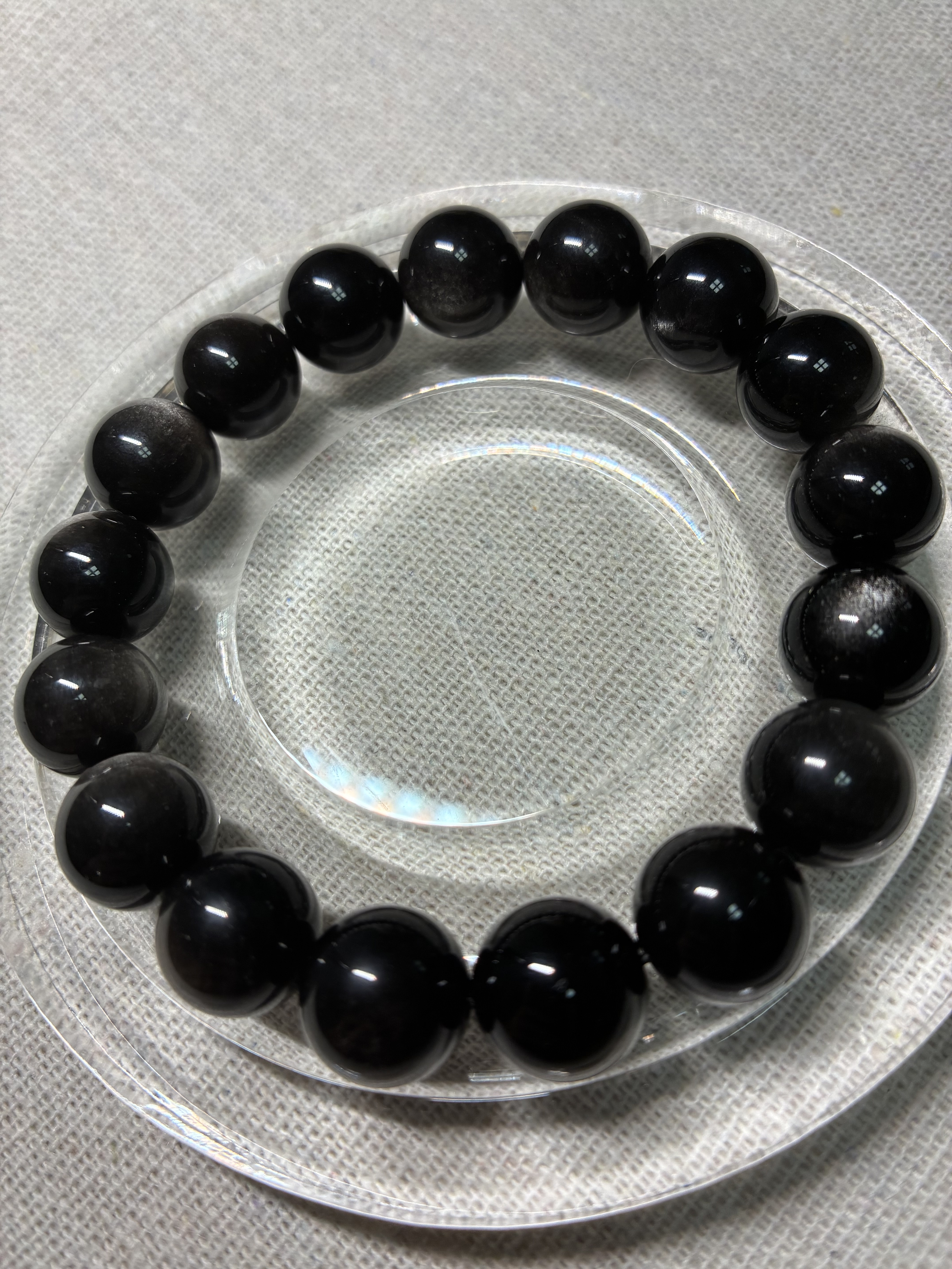 銀曜石手串 12mm