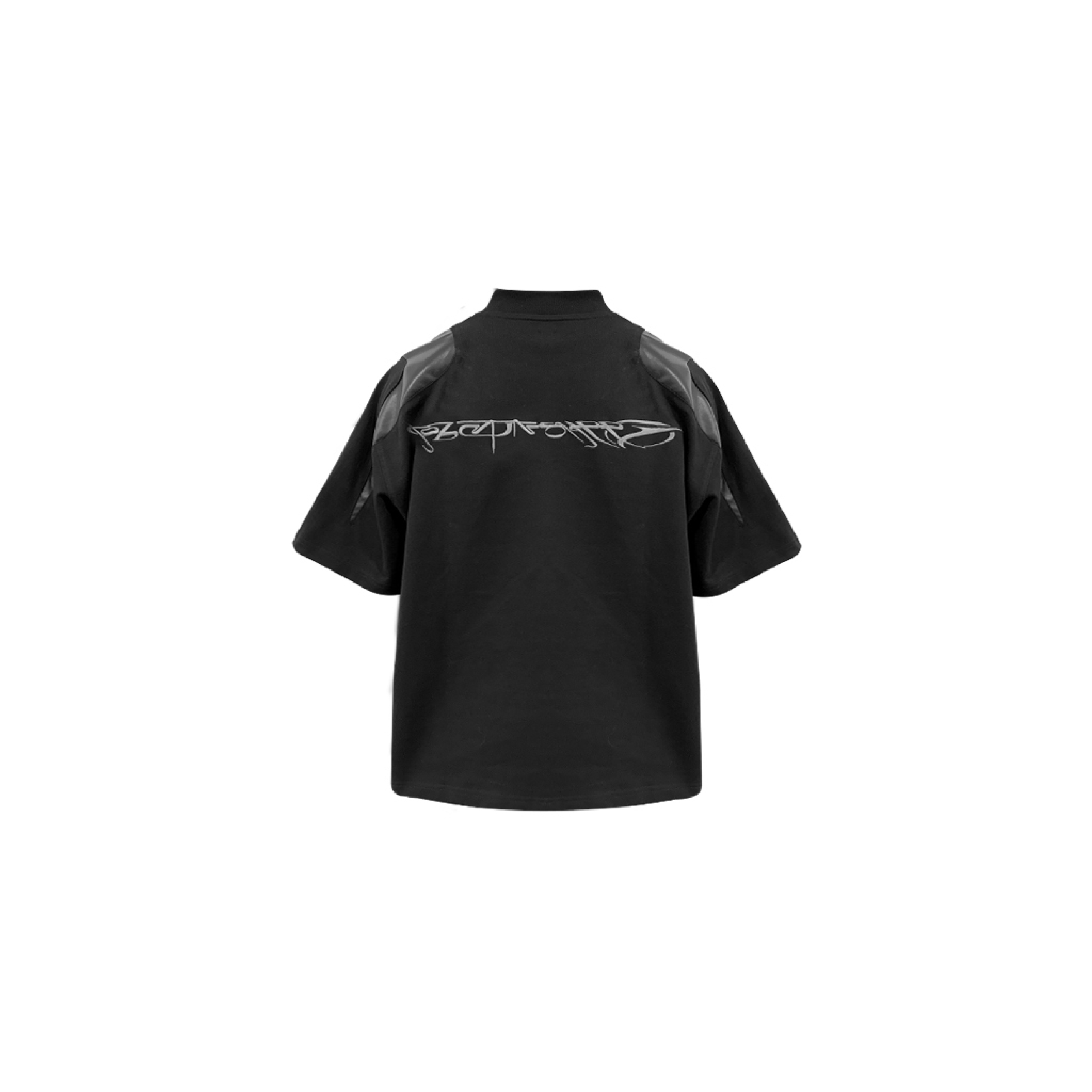 JOBDATASHEET Leather-Splice Logo Embroidered Short Sleeve [D17]