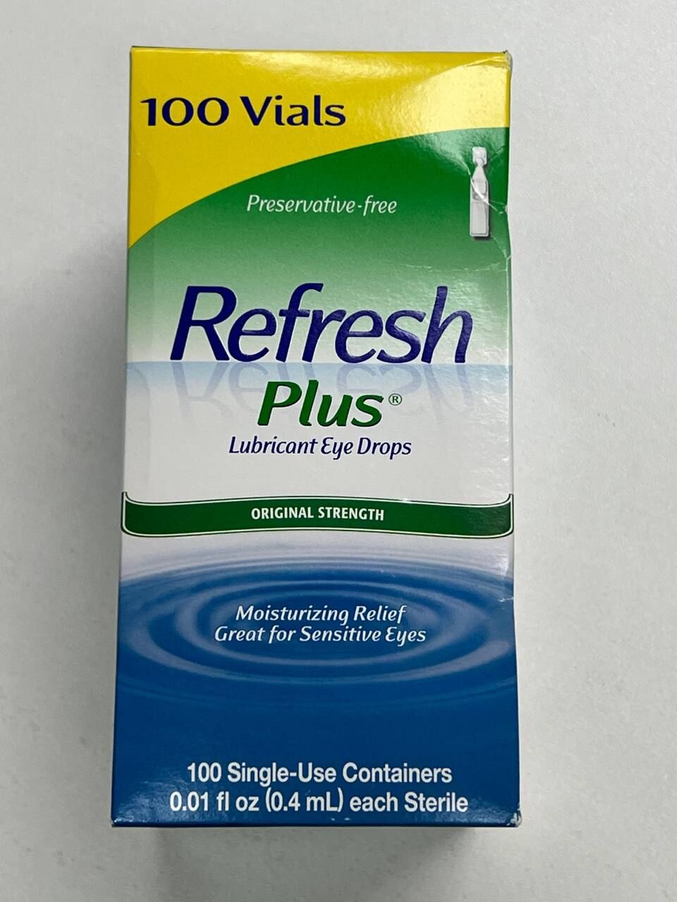 [S] REFRESH PLUS PRESERVATIVE-FREE LUBRICANT EYE DROPS, 100 SINGLE USE CONTAINERS, 300230403108 (SZZ703)