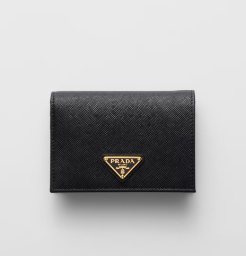 1PD0911-020 PRADA Small Saffiano Leather Wallet Black #1MV021QHH (W-EU-E)