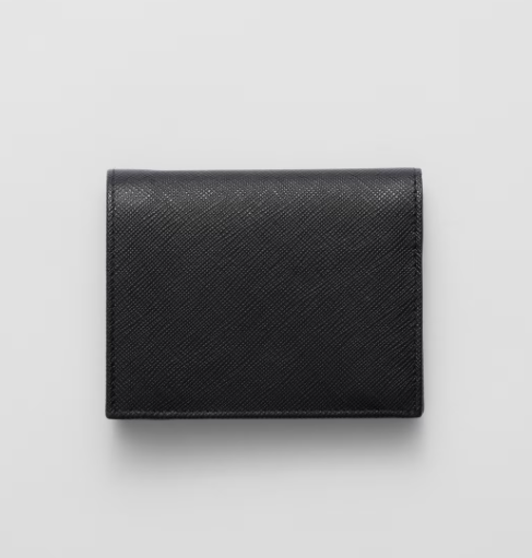 1PD0911-021 PRADA Small Saffiano Leather Wallet Black #1MV204QHH (W-EU-E)