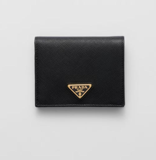 1PD0911-021 PRADA Small Saffiano Leather Wallet Black #1MV204QHH (W-EU-E)