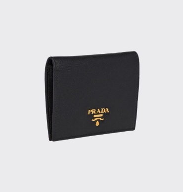 1PD0911-022 PRADA Small Saffiano Leather Wallet Black #1MV204QWA (W-EU-E)