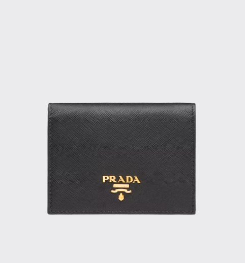 1PD0911-022 PRADA Small Saffiano Leather Wallet Black #1MV204QWA (W-EU-E)