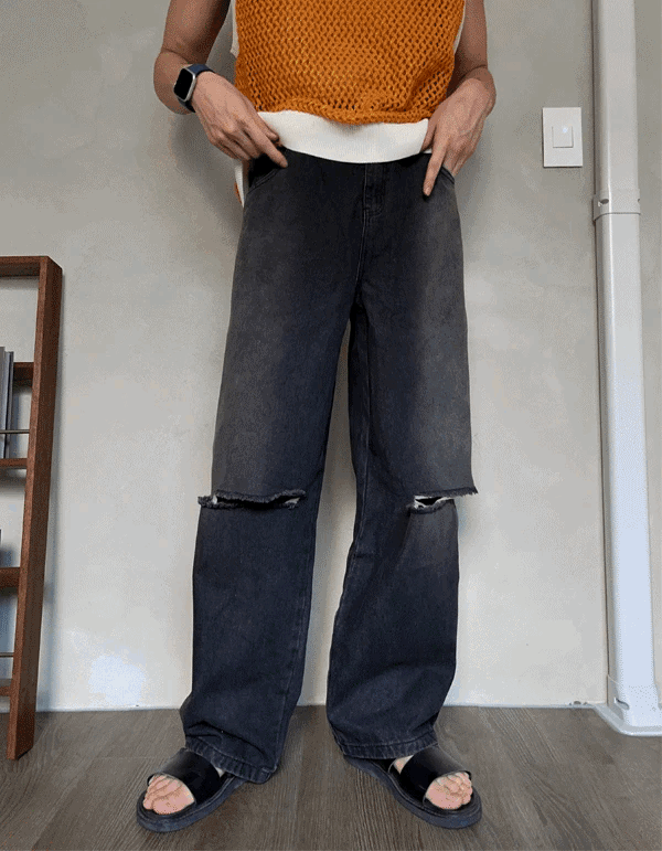 (韓國獨家特價)Crush 寬鬆牛仔褲