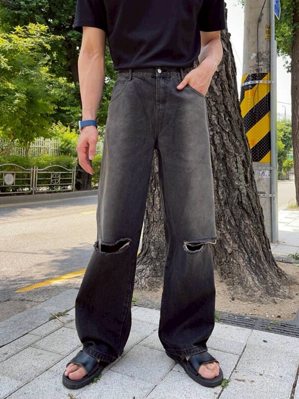 (韓國獨家特價)Crush 寬鬆牛仔褲