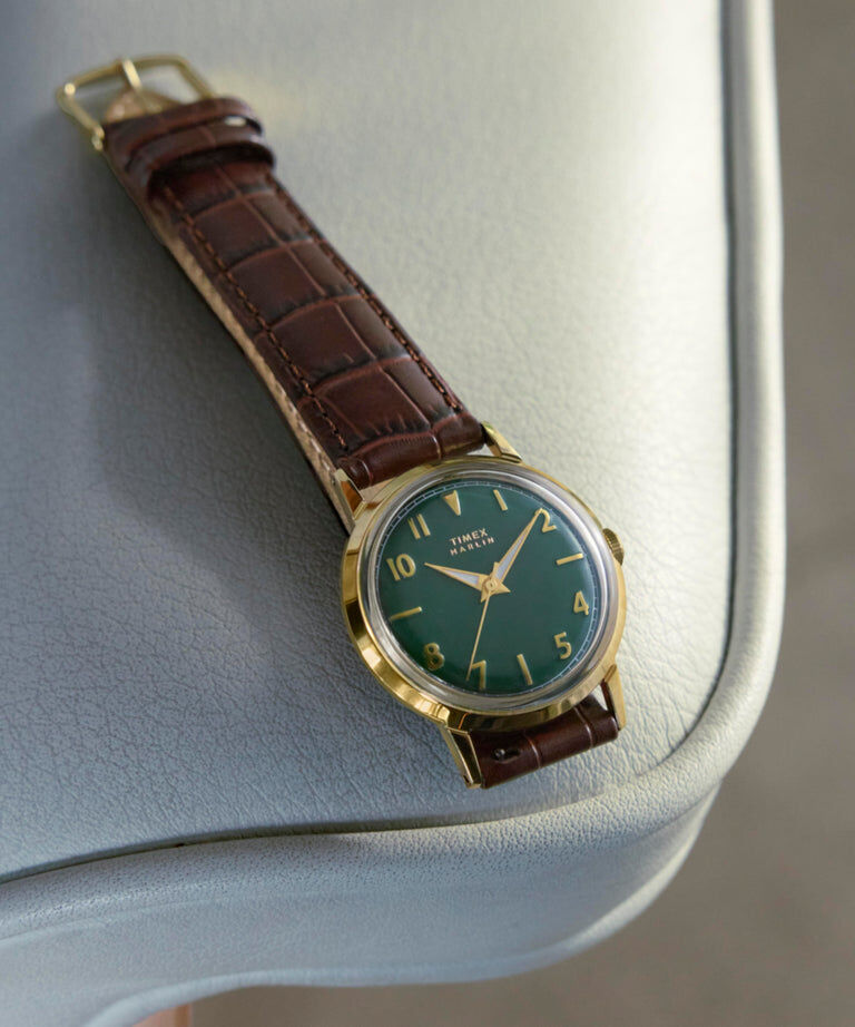 Timex Marlin® Quartz 34mm Leather Strap Watch TW2Y37800