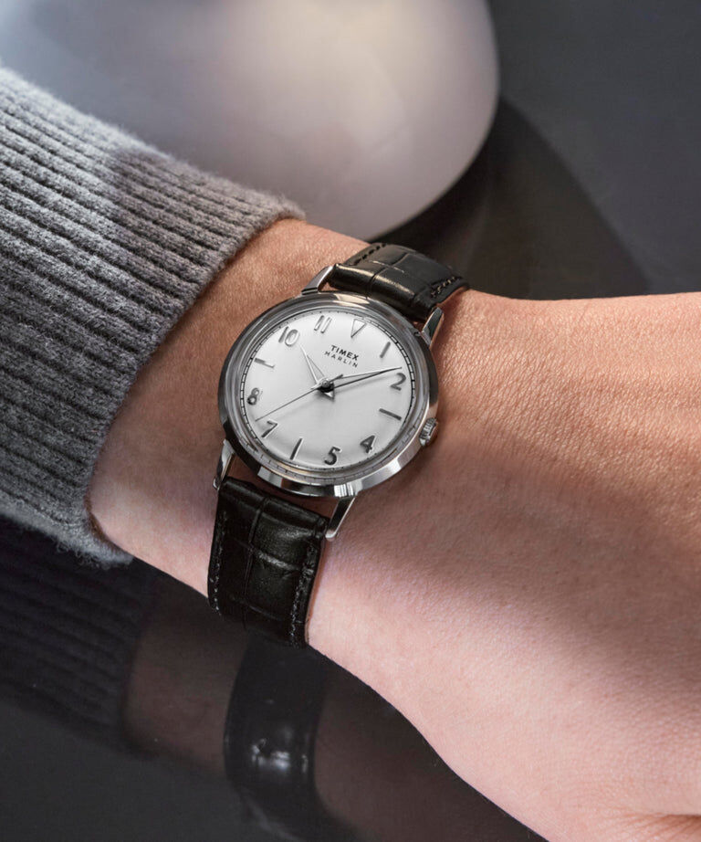 Timex Marlin® Quartz 34mm Leather Strap Watch TW2Y37600