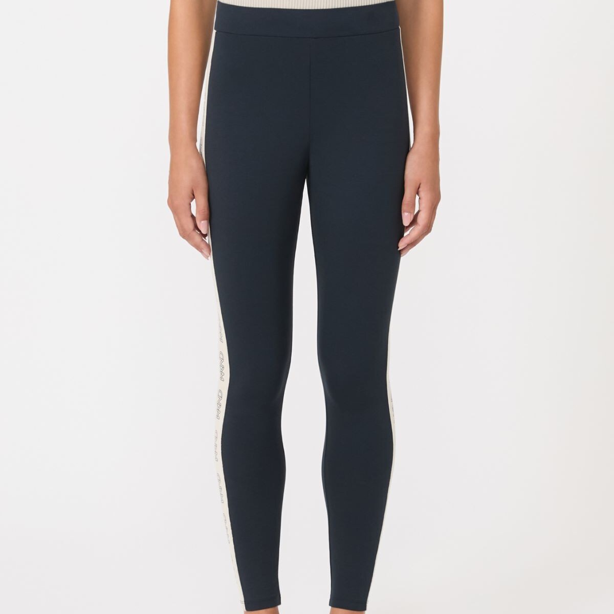 1LN0902-009 MAX MARA Weekend Technical Jersey Leggings Navy #5786065106-004 (C-BR-E)