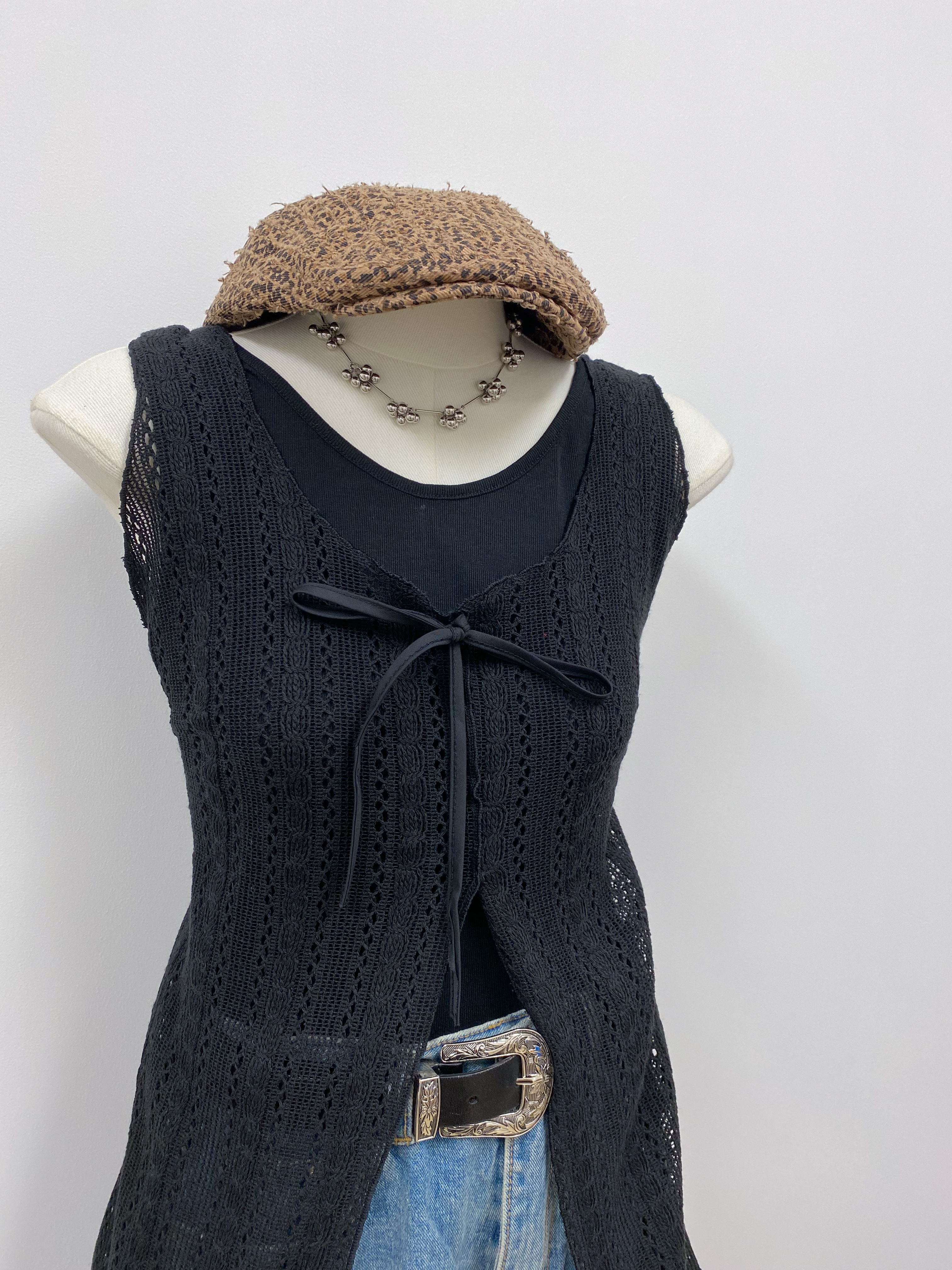 假兩件綁繩背心