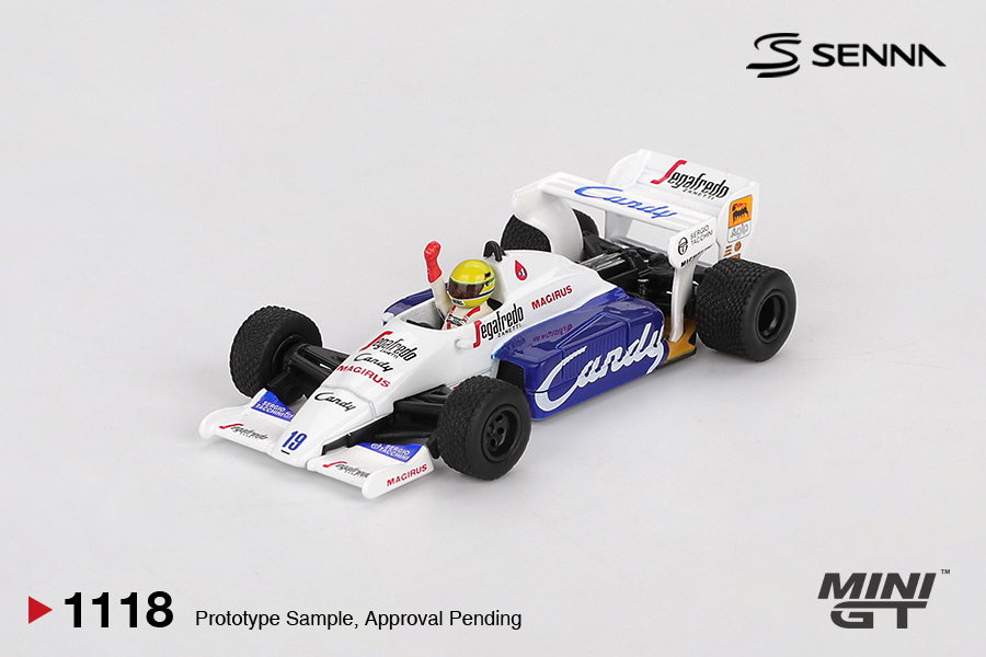 Mini GT 1118 Toleman TG184 #19 Ayrton Senna 1984 Monaco Grand Prix 2nd Place