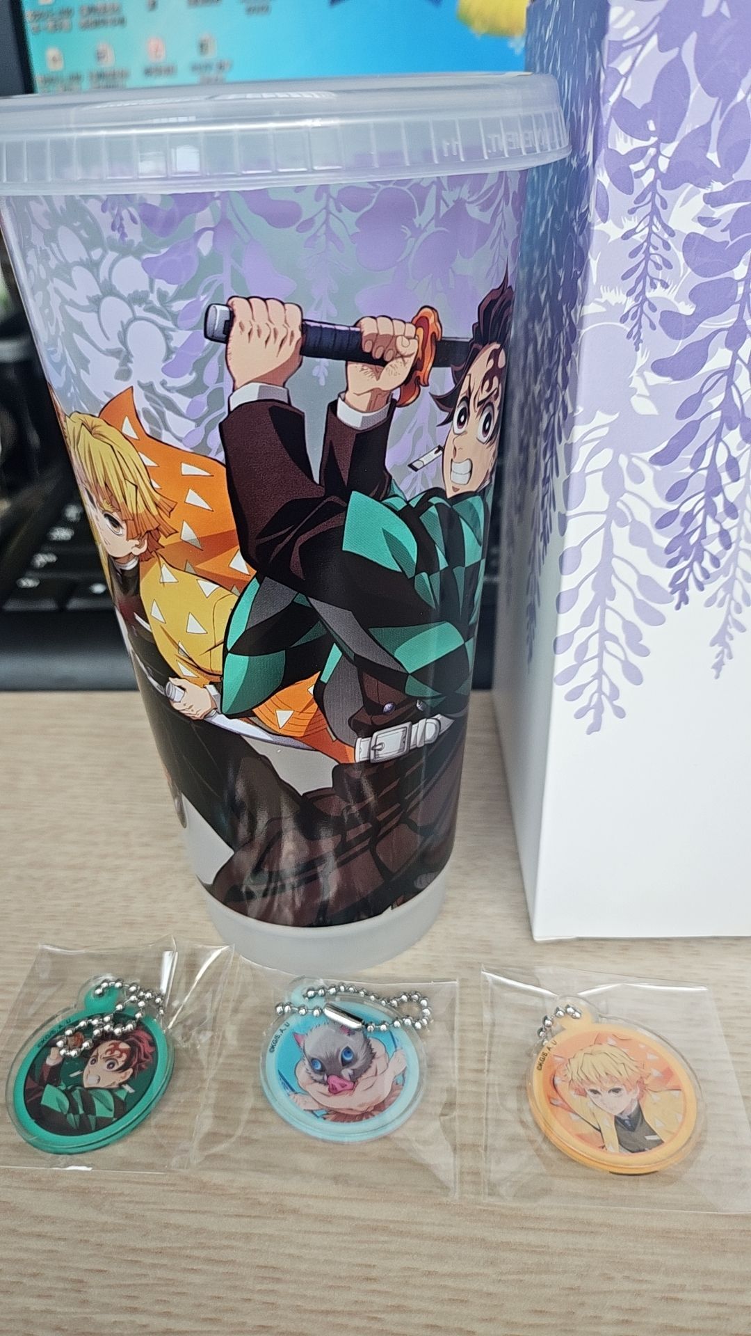 【OWN】鬼滅之刃 韓國限定 電影 電影院周邊 韓國 環保杯 吊飾 掛件 配件
