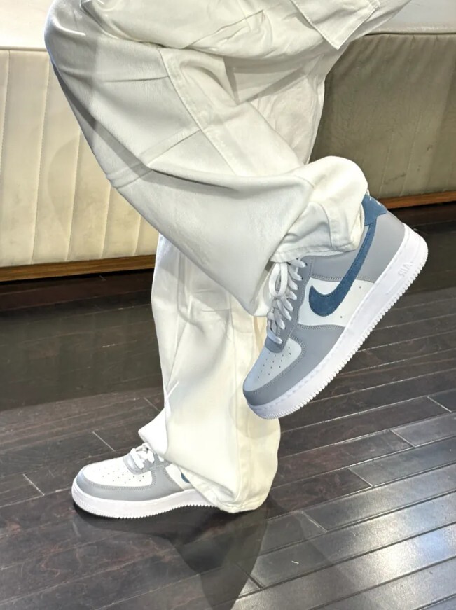 Nike Air Force 1 AF1 莫蘭迪 灰藍色 白灰色  男女鞋 HV1795-141