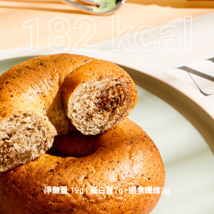 伯爵高蛋白奶酥能量貝果 (兩入)