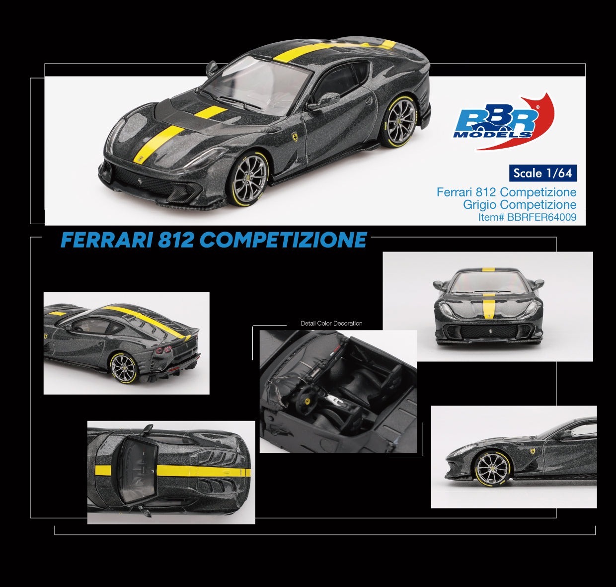 BBR Ferrari 812 Competizione Grigio Competizione