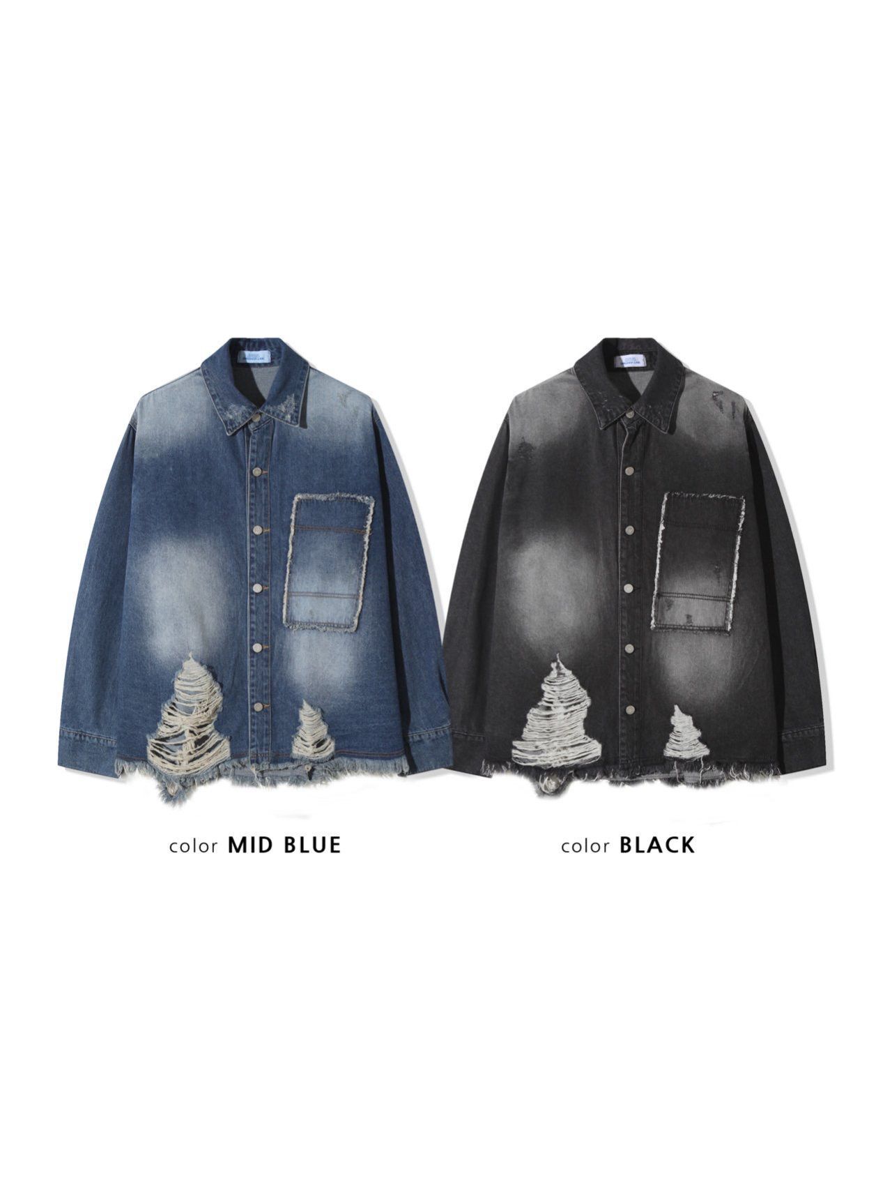 洗水破洞牛仔褸 UNUSED-107JK