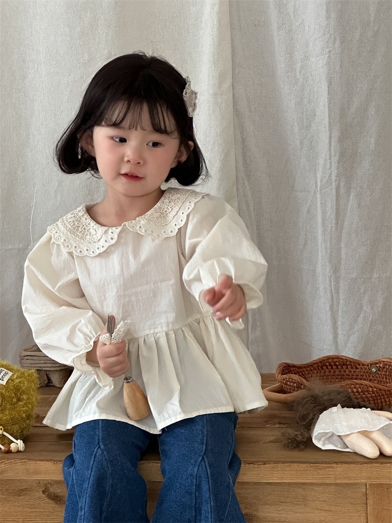 荷葉邊長袖上衣