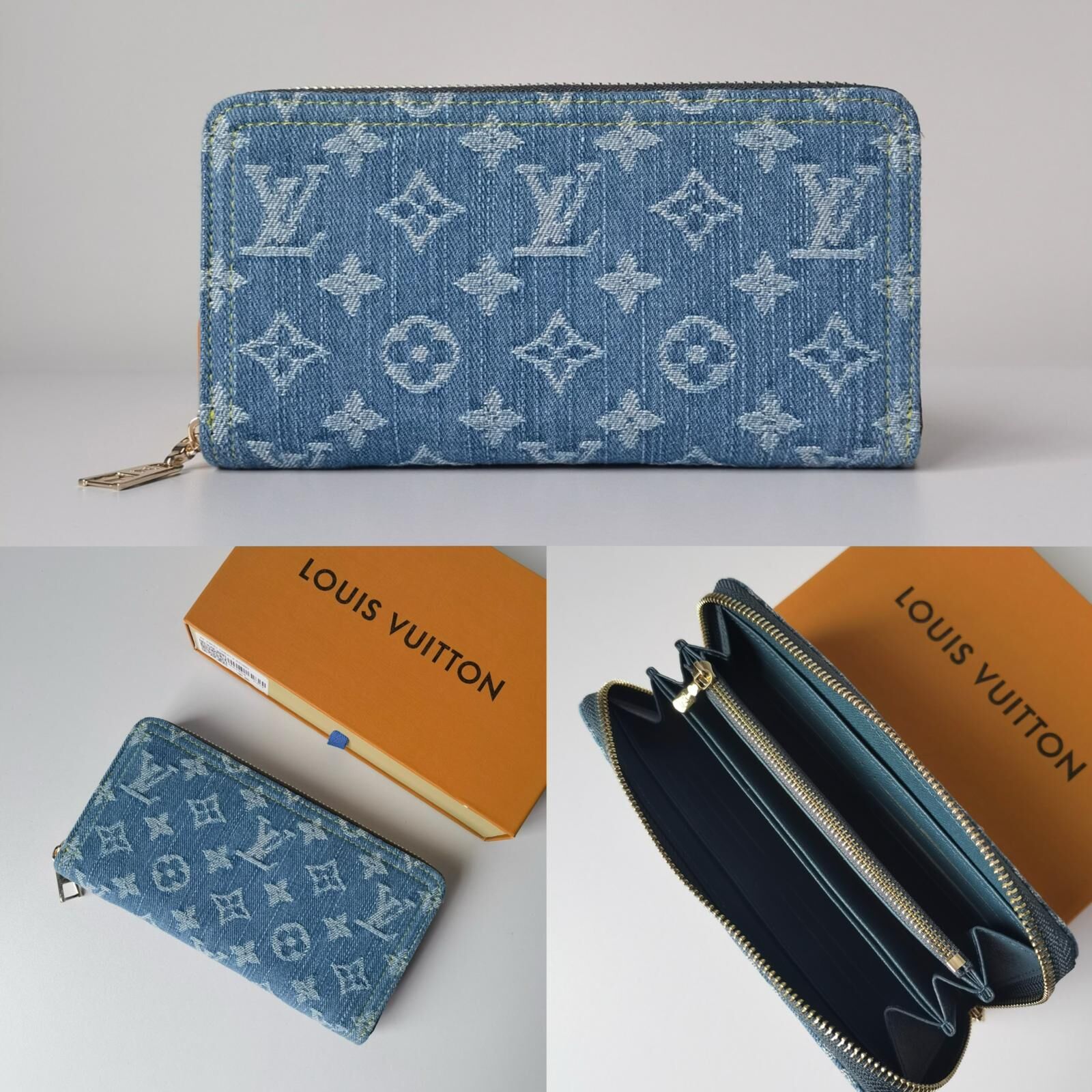 LV Monogram 牛仔布長銀包