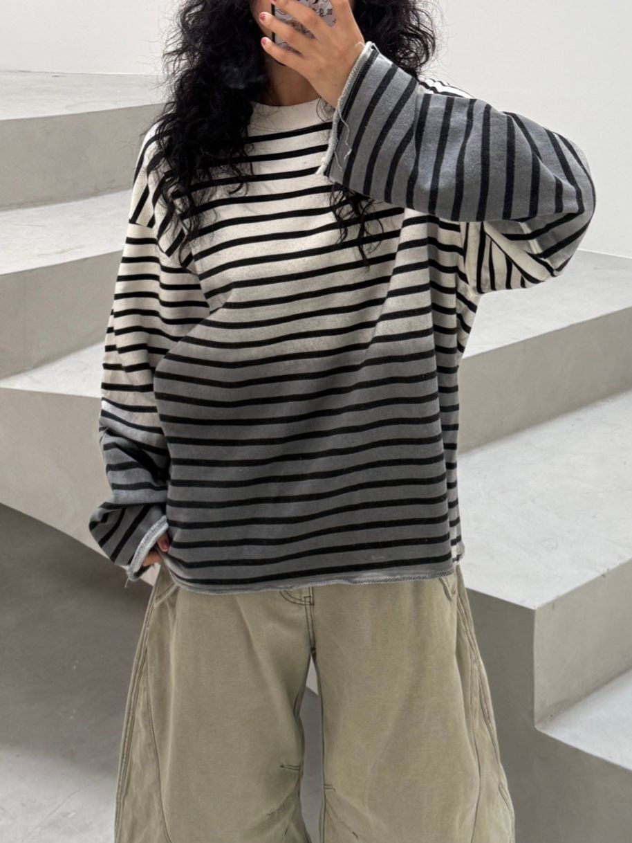 橫間長袖衫 UNUSED-114T