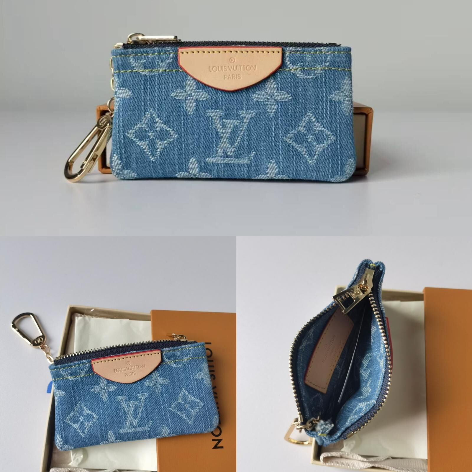 LV 牛仔布Pochette Clé 卡片鑰匙包