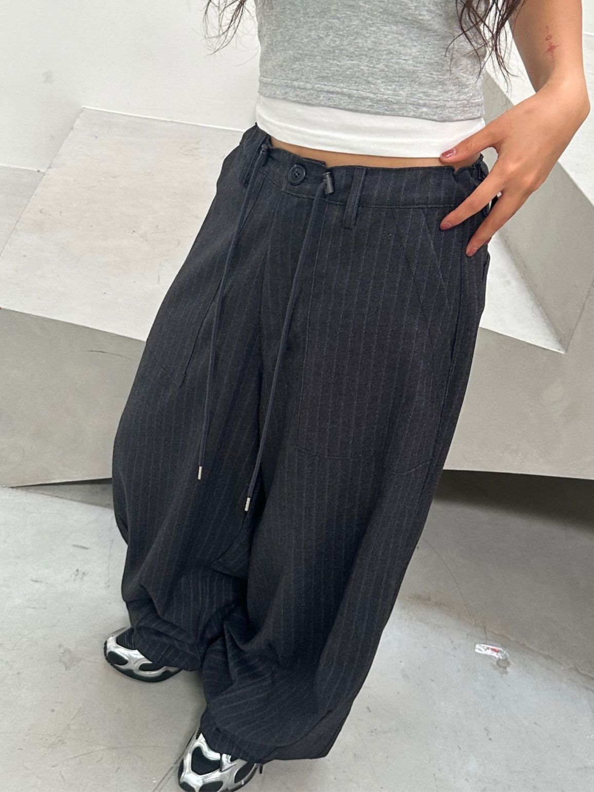 直紋鬆身褲 UNUSED-118P