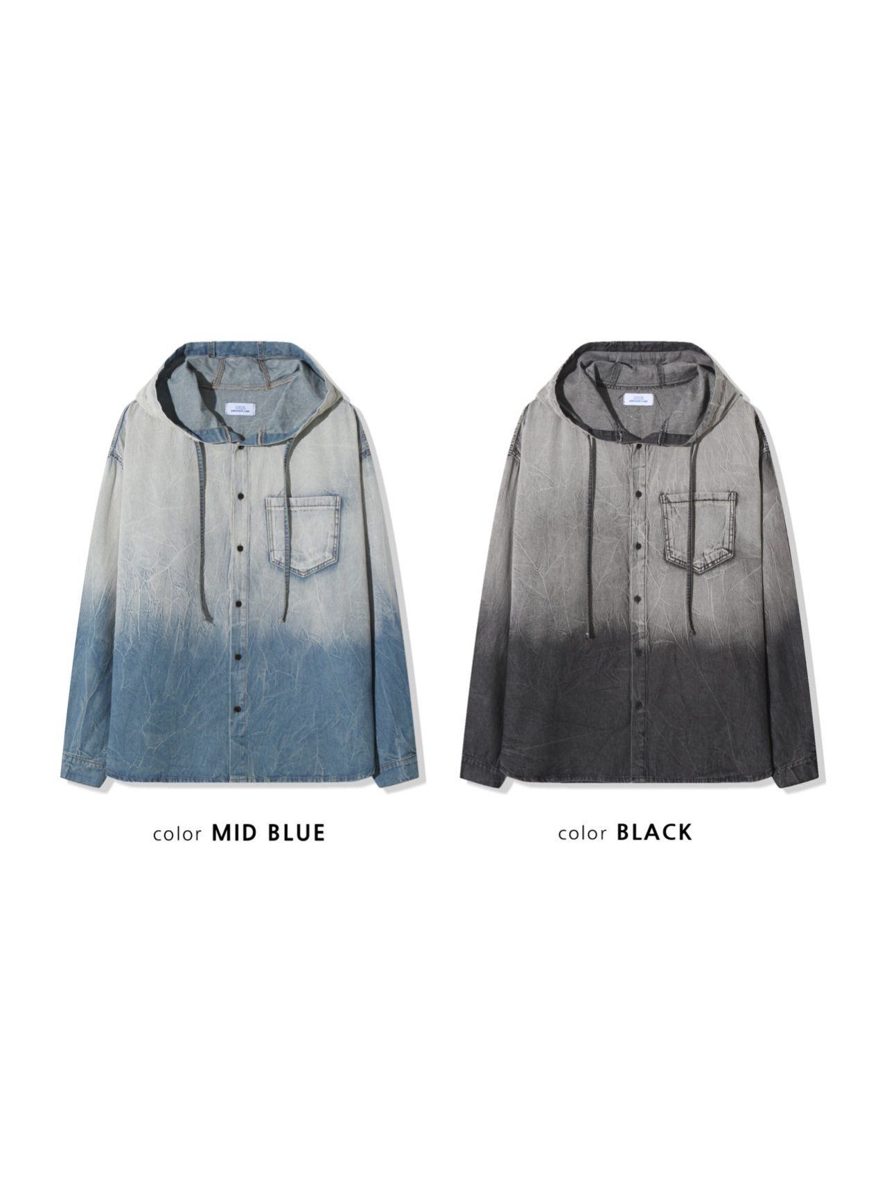 洗水連帽牛仔恤衫外套 UNUSED-123JK