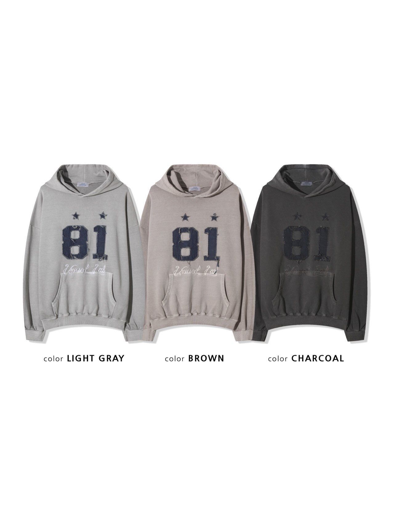 洗水數字連帽衛衣 UNUSED-124T