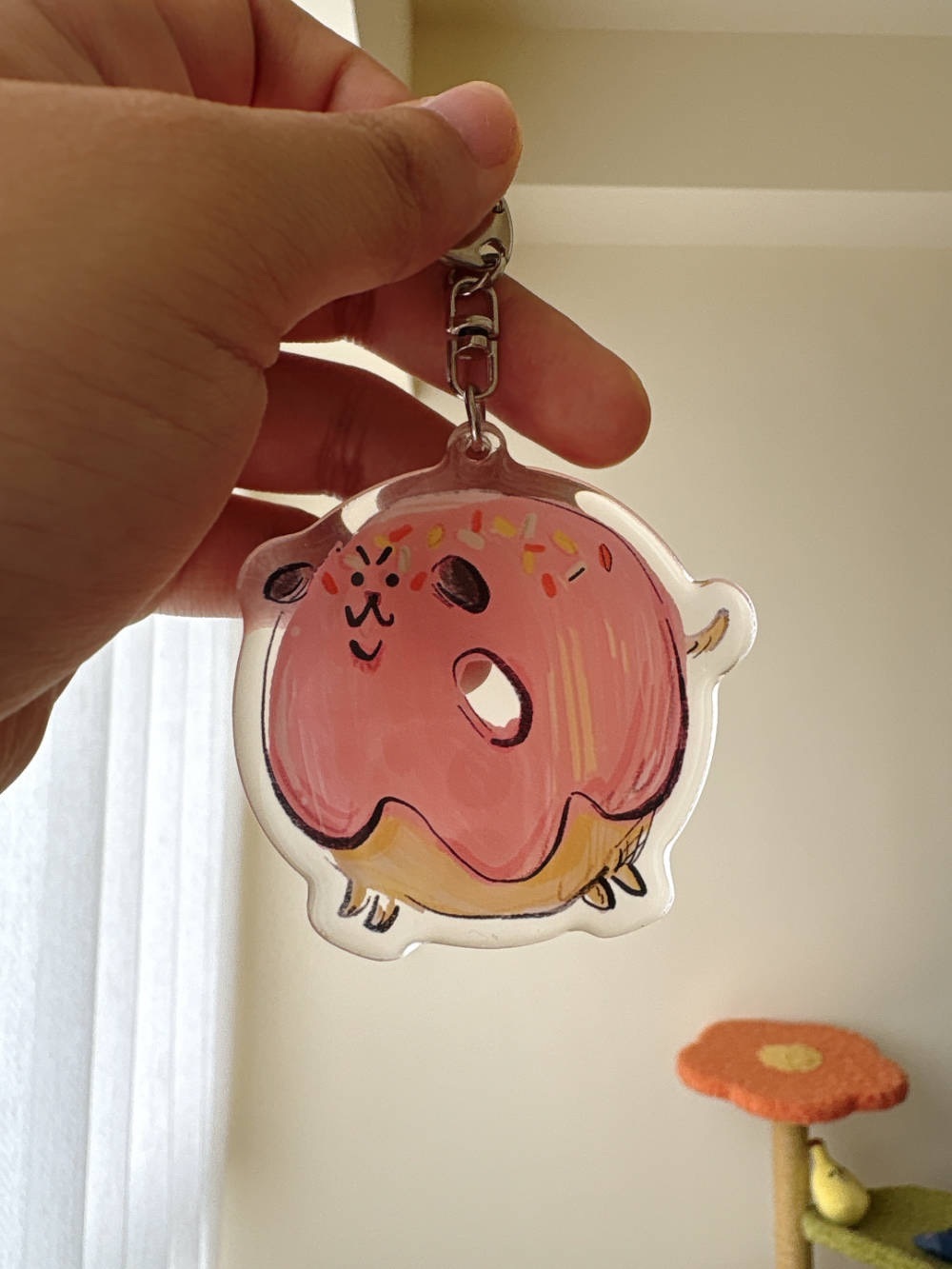 甜甜圈狗 滴膠 壓克力鑰匙圈｜SEVERUS LIAN 里恩太太