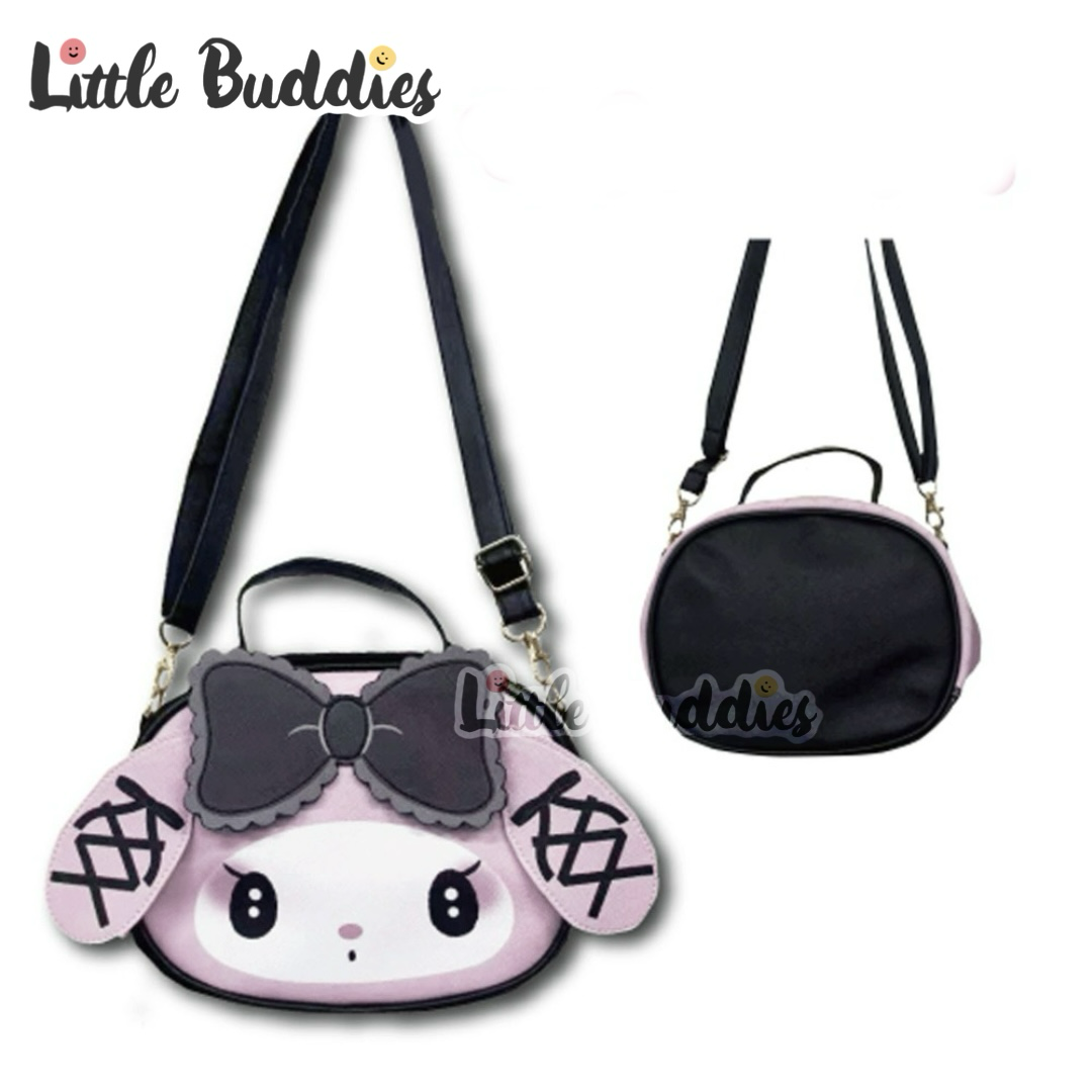 日本 Sanrio My Melody x Kuromi 地雷系列 - 頭形兩用斜揹袋