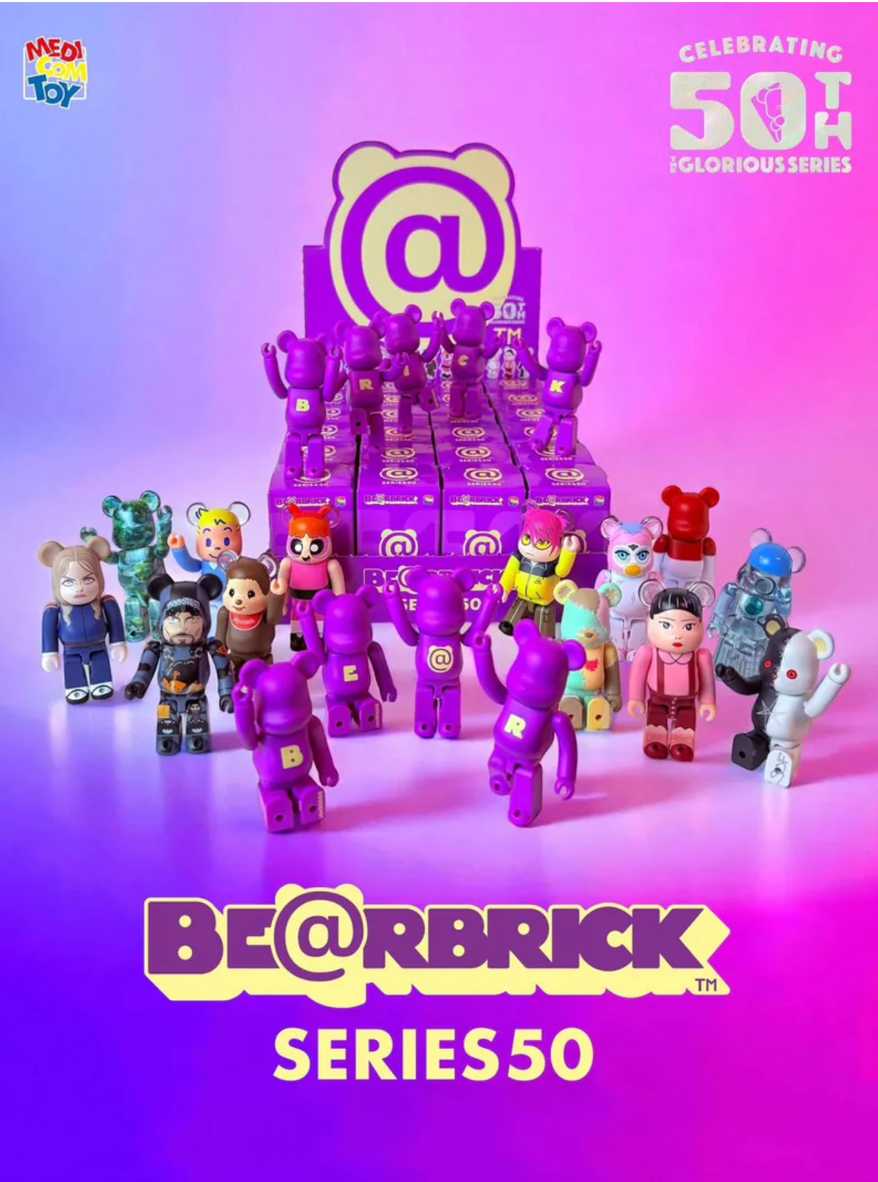 BEARBRICK 100% SERIES 50 ORIGINAL BOX OF 24 PIECES 原盒24個