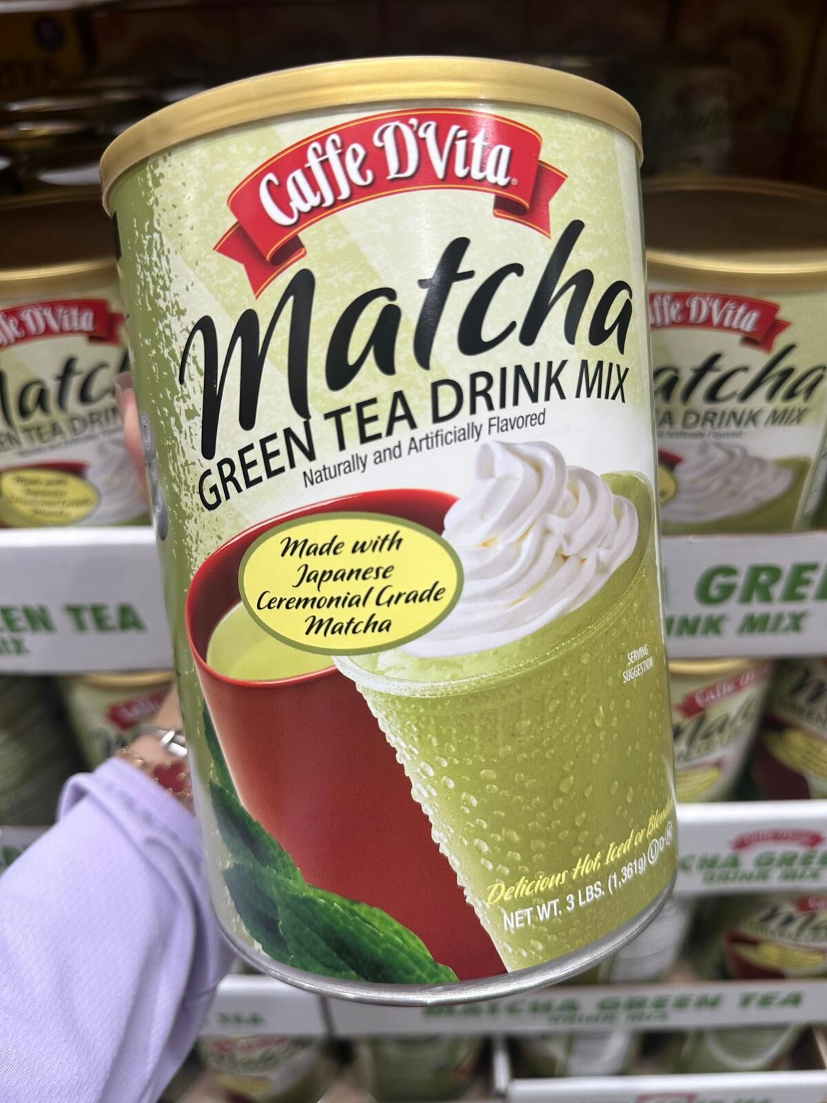 【預購】Caffe D’Vita G082715 抹茶綠茶飲品粉(3磅大罐裝)