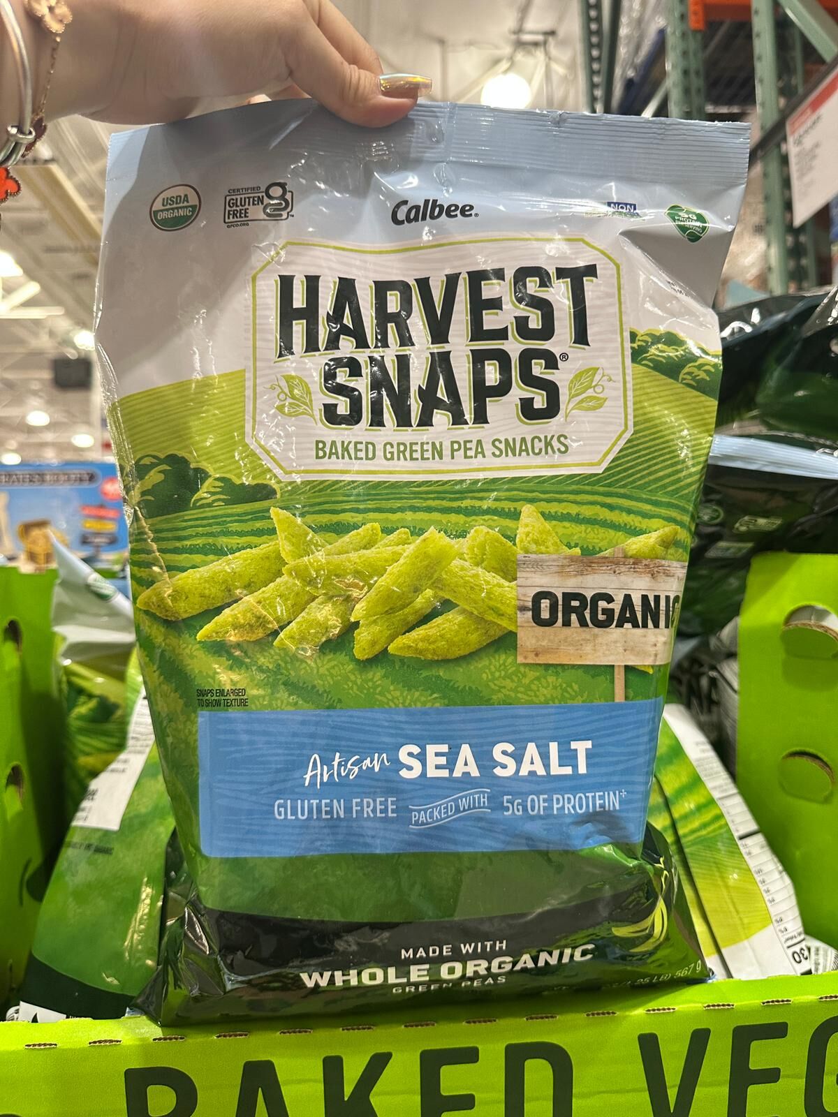 【預購】Calbee Harvest Snaps G082726 有機豌豆脆條567g